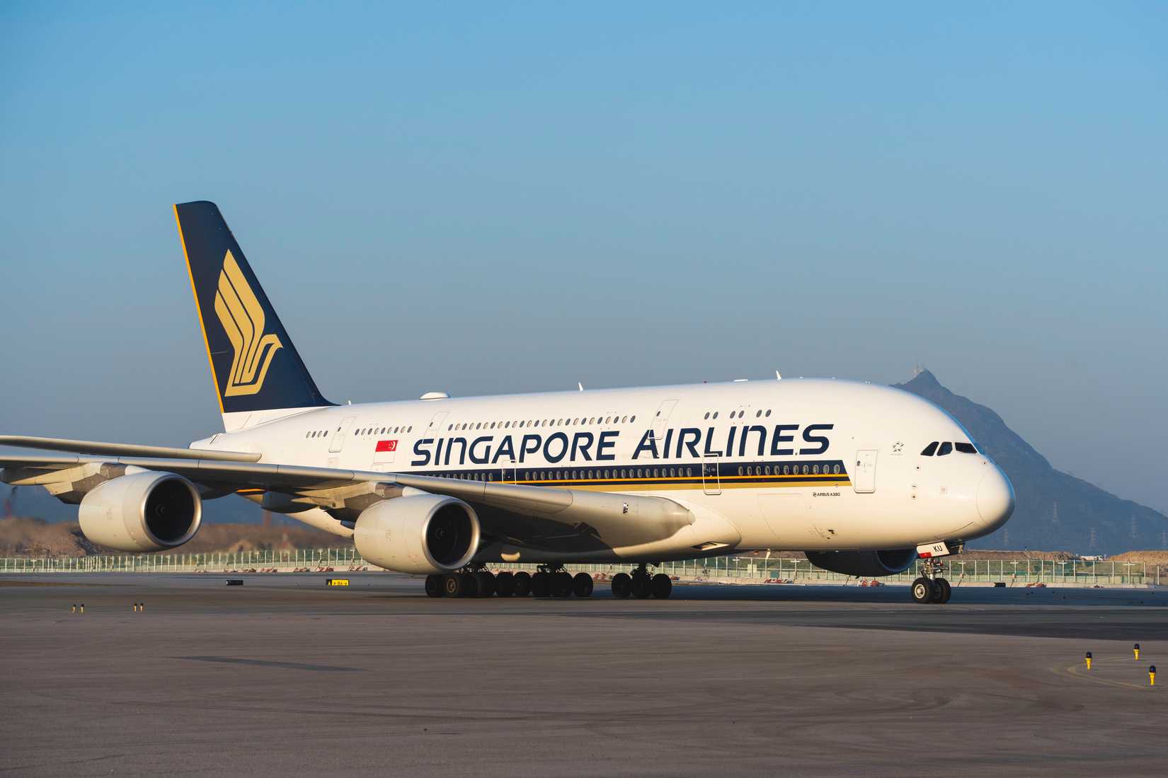 Singapore Airlines A380 In Hong Kong