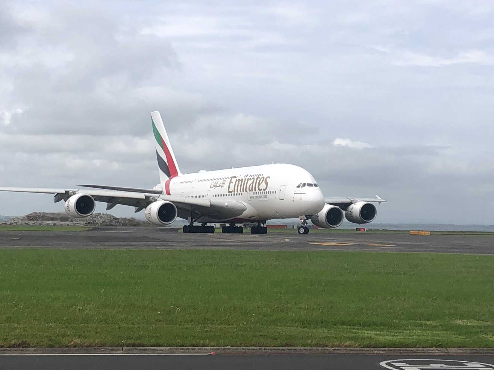 Emirates A380 In Auckland