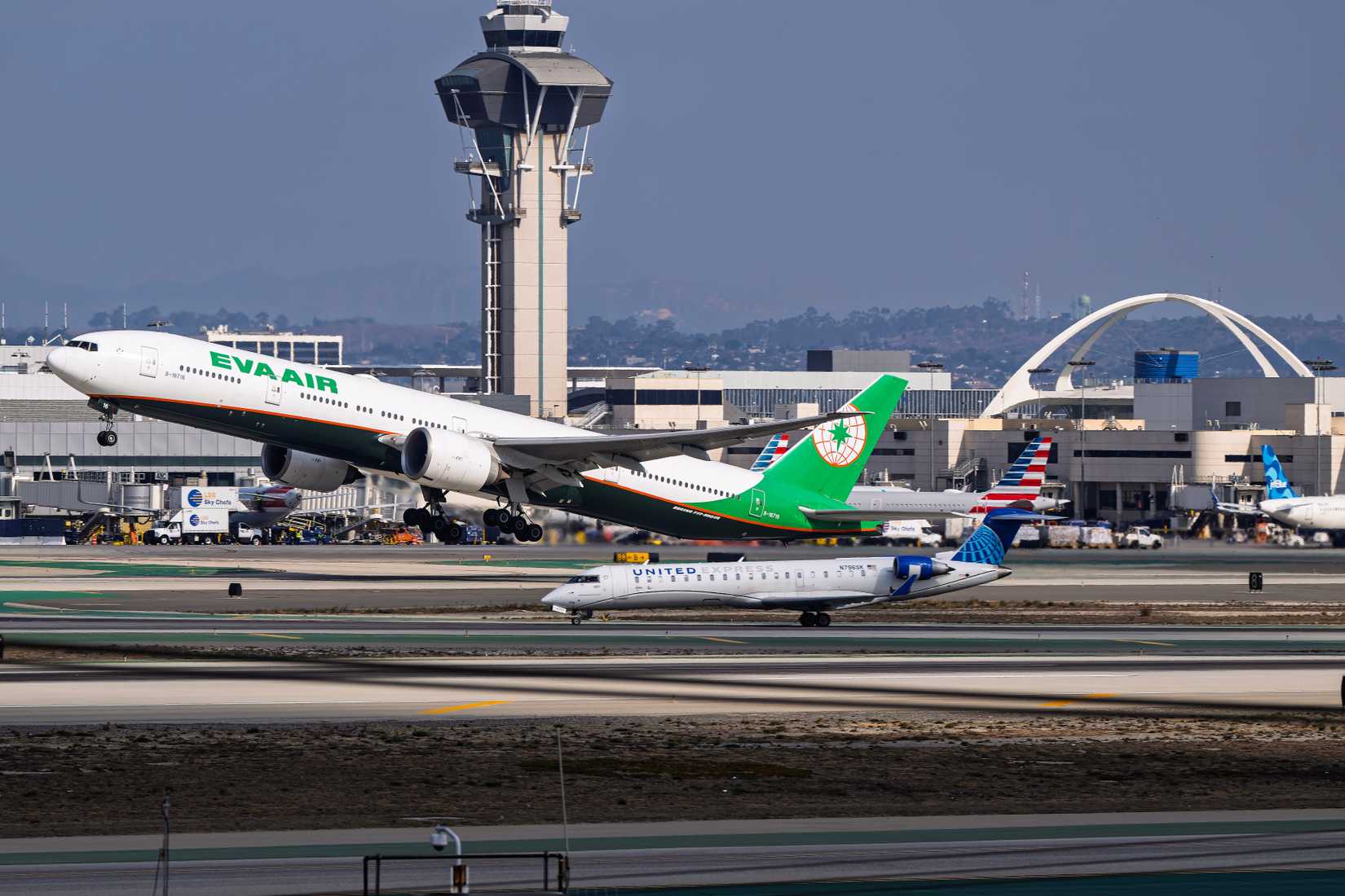 EVA Air 777 Departing LAX