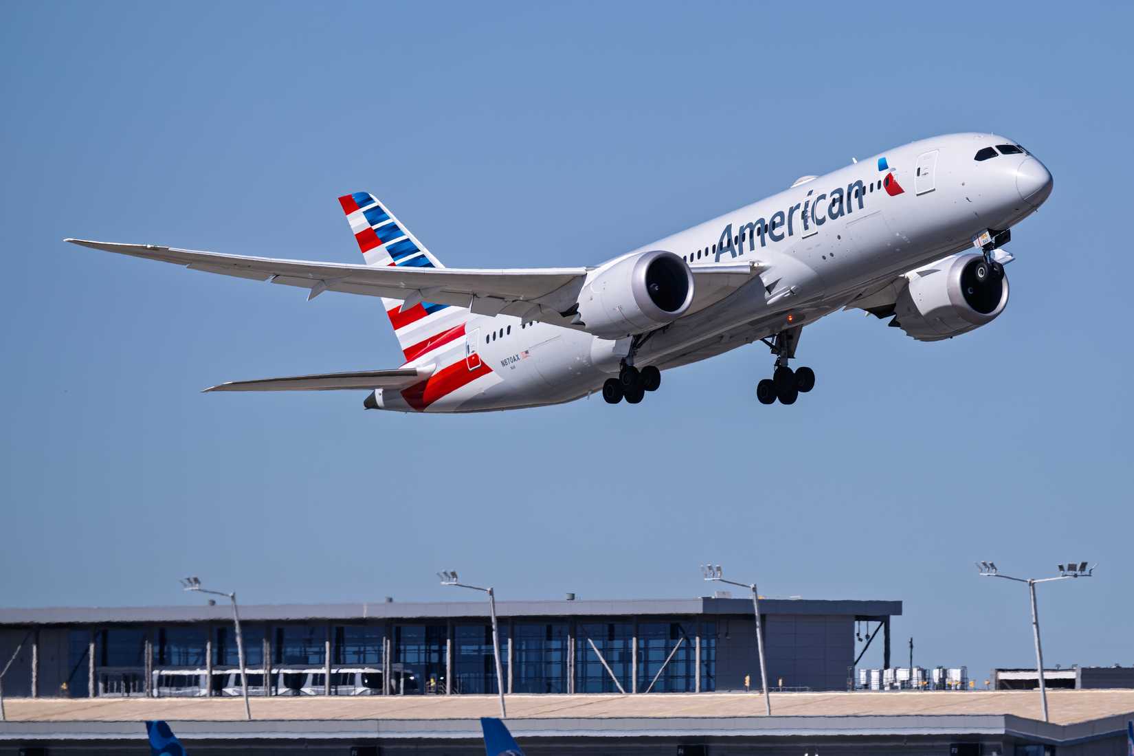 American 787 Taking Off