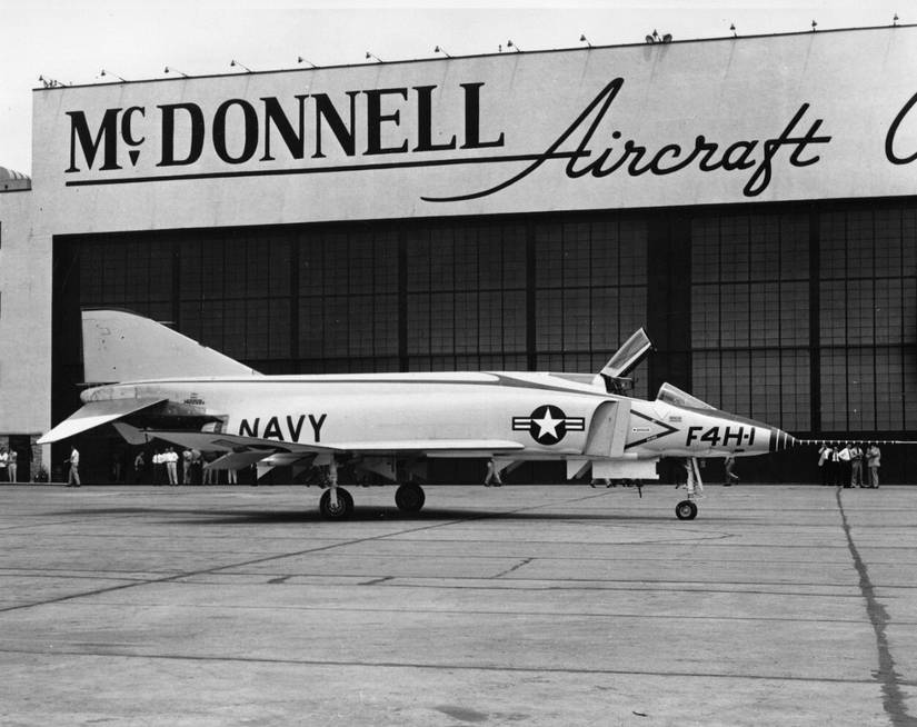 The F4H-1 was the Navy's first supersonic two seat twin jet all-weather fighter