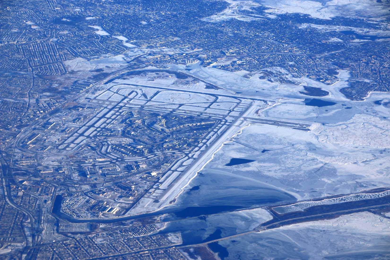 JFK Airport Snow From Above