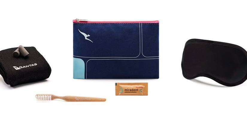 Qantas economy amenity kit