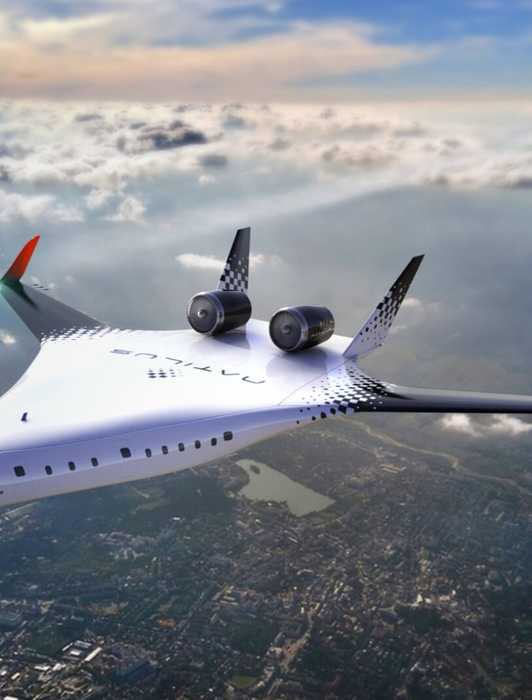 A render of the Natilus Horizon in flight.