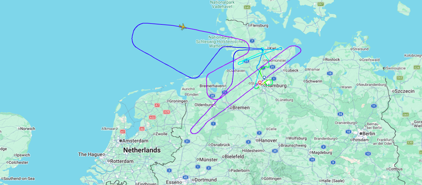 Air Canada A321XLR First Flight Map