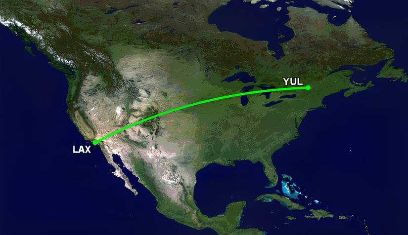 Air Canada XLR Montreal-Los Angeles