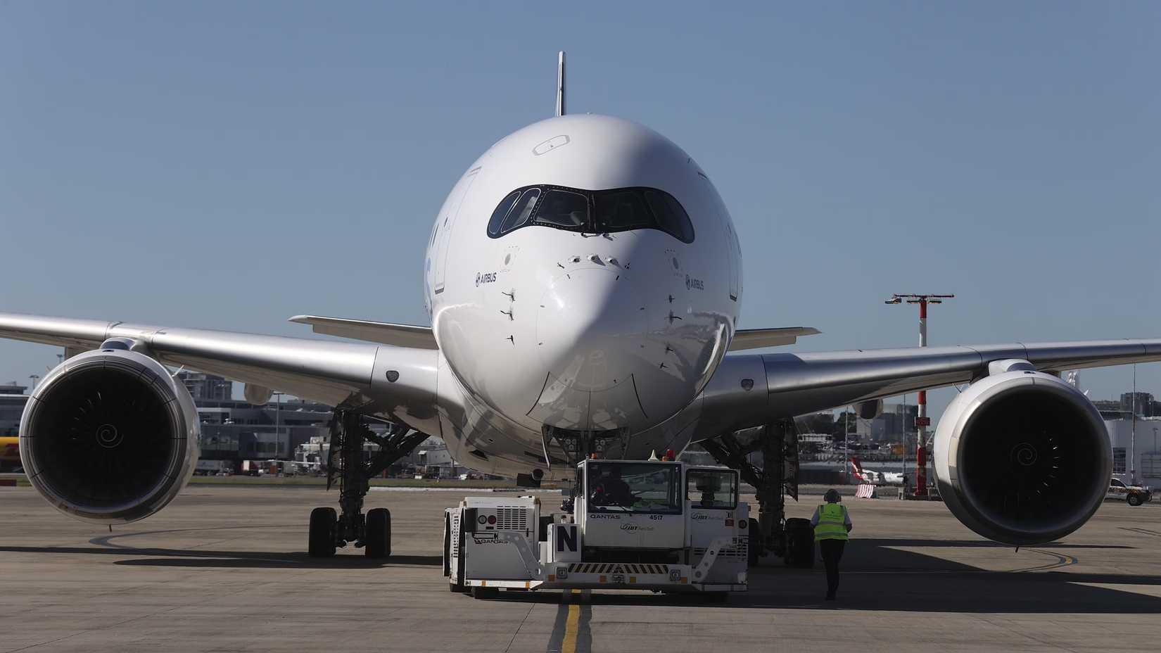 An Airbus A350 Twin-Engine Jet