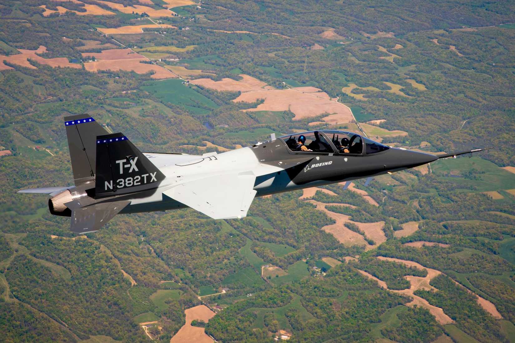 Boeing T-X trainer in flight