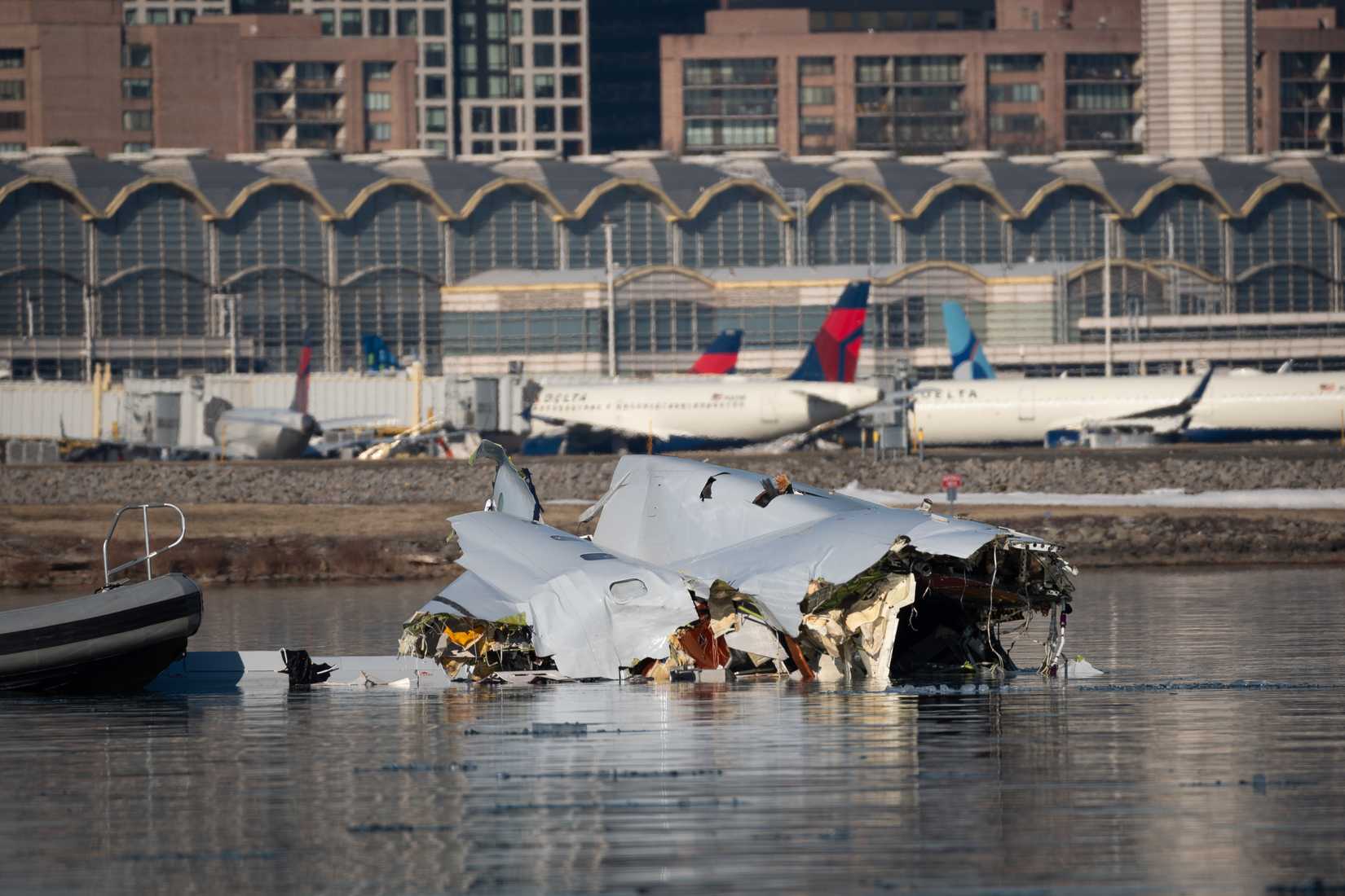 American Airlines Washington Crash Wreckage