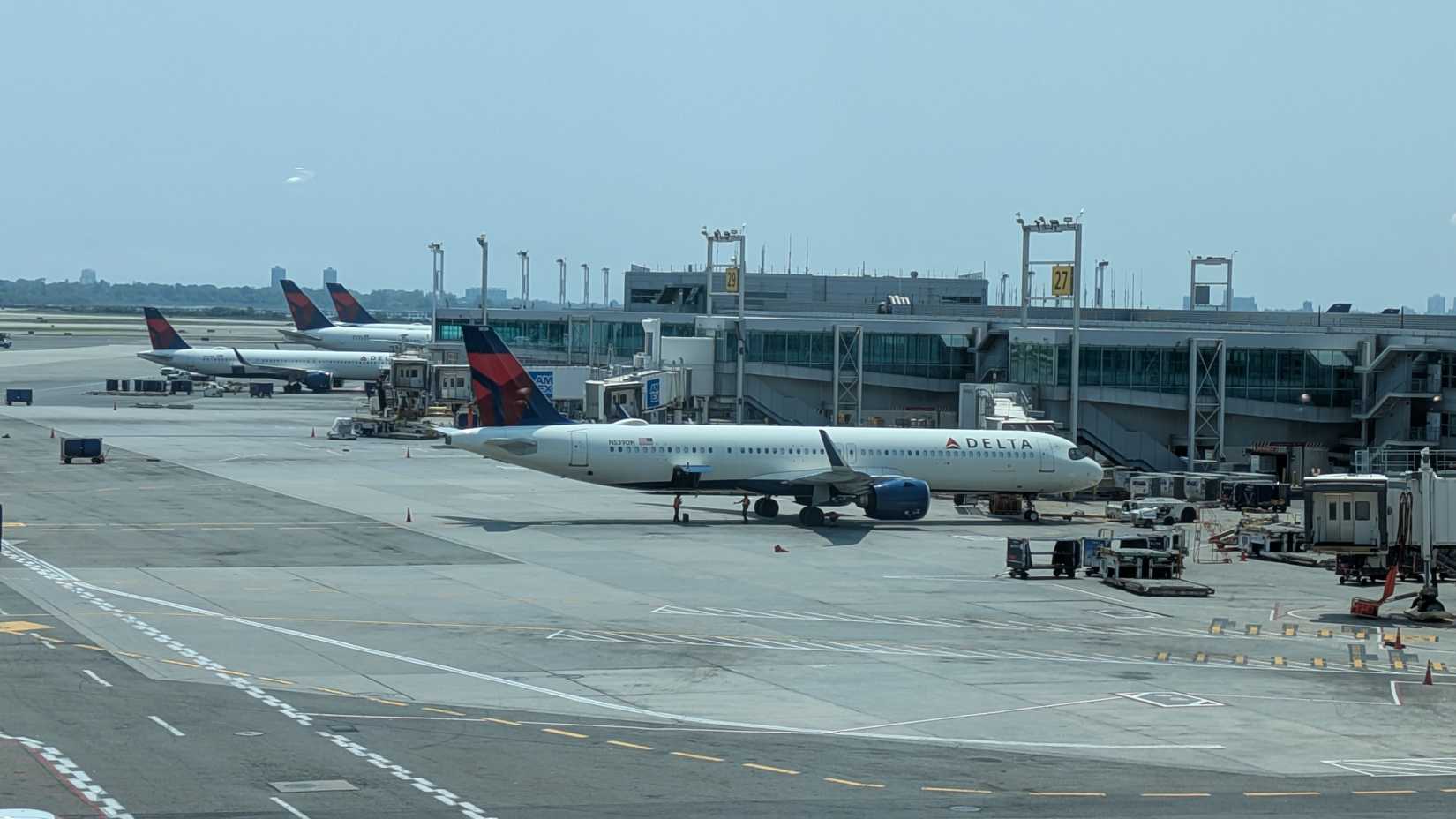Multiple Delta Air Lines aircraft at JFK