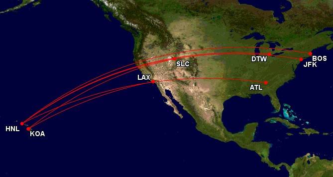 DL Hawaii routes