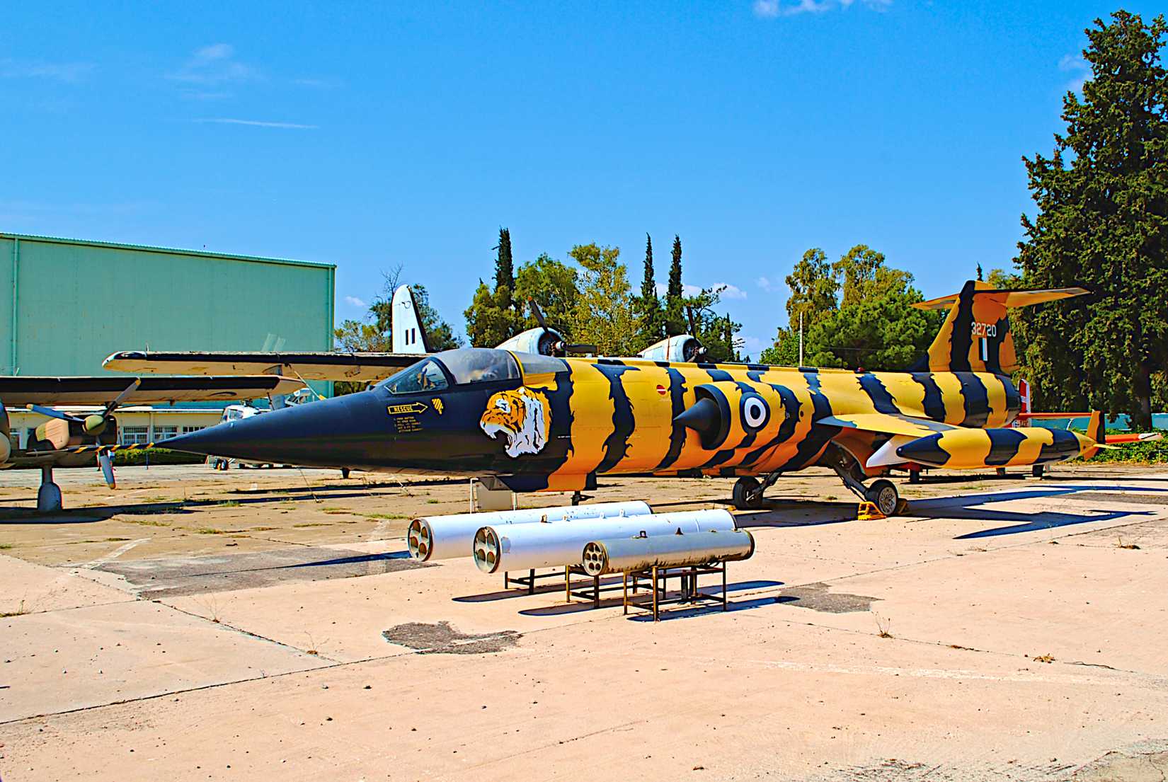 Lockheed F-104G Starfighter of 335 Moira of Hellenic Air Force (HAF).  HAF Museum is located in Dekelia Air Base, Tatoi.