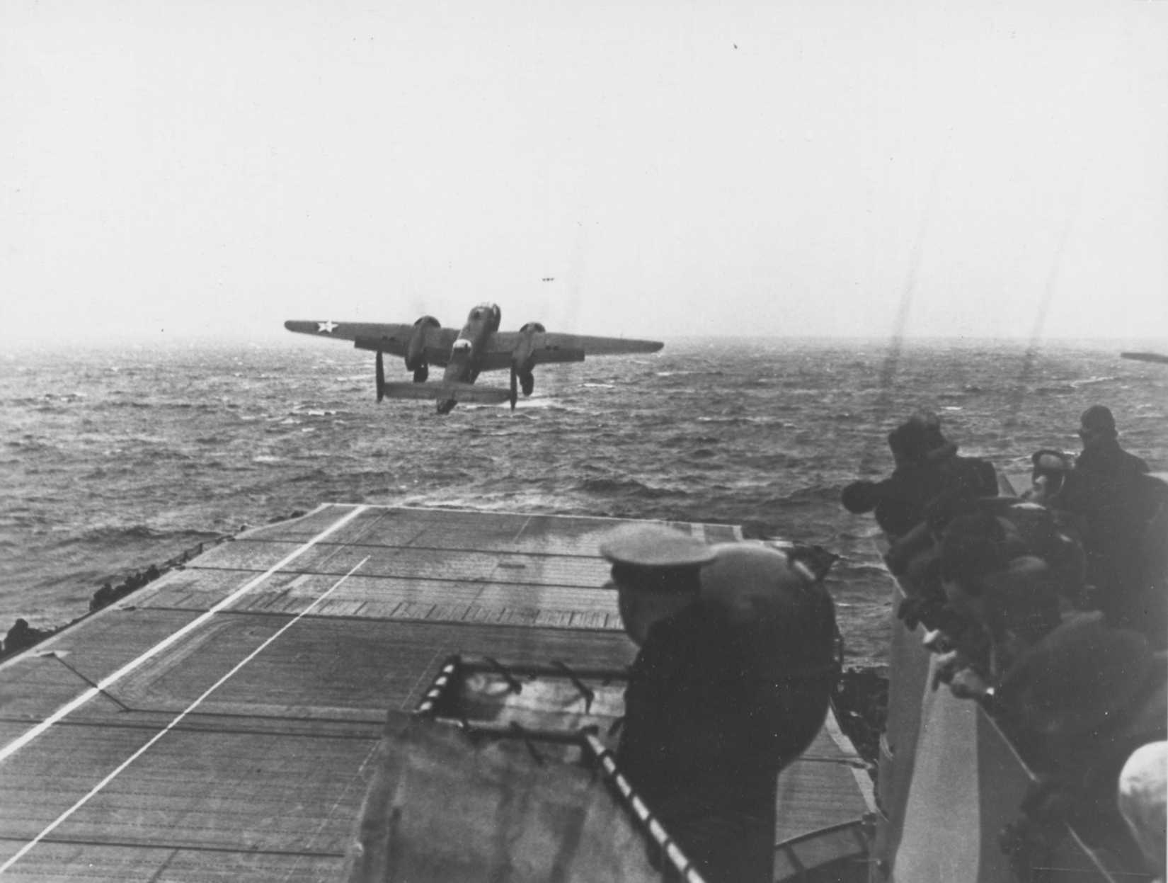 Led By Lt. Colonel James H.(Jimmy) Doolittle, Carried The Battle Of The Pacific To The Heart Of The Japanese Empire With A Surprising And Daring Raid On Military Targets At Tokyo.