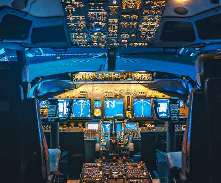 View Of Boeing Cockpit