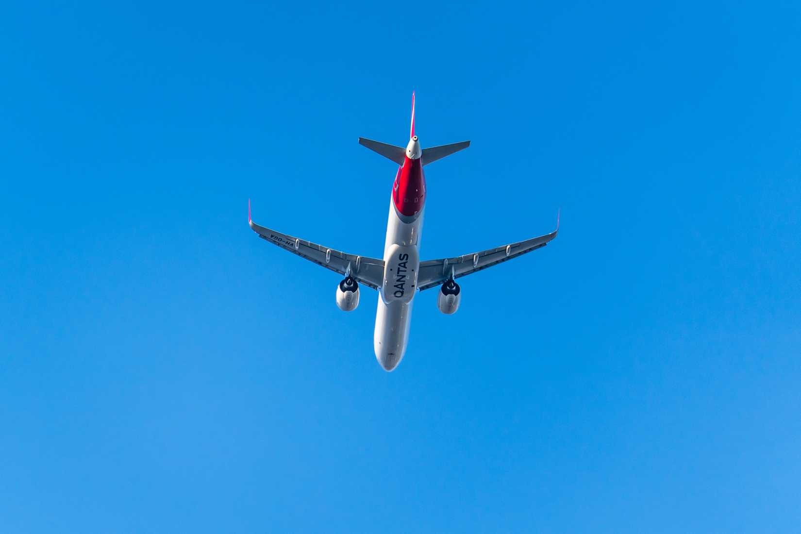 Qantas A321XLR in the sky