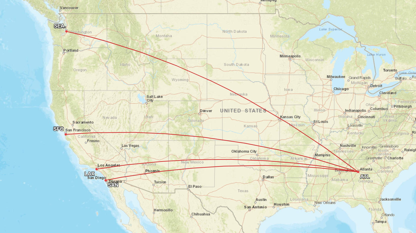 delta a321neo gc map