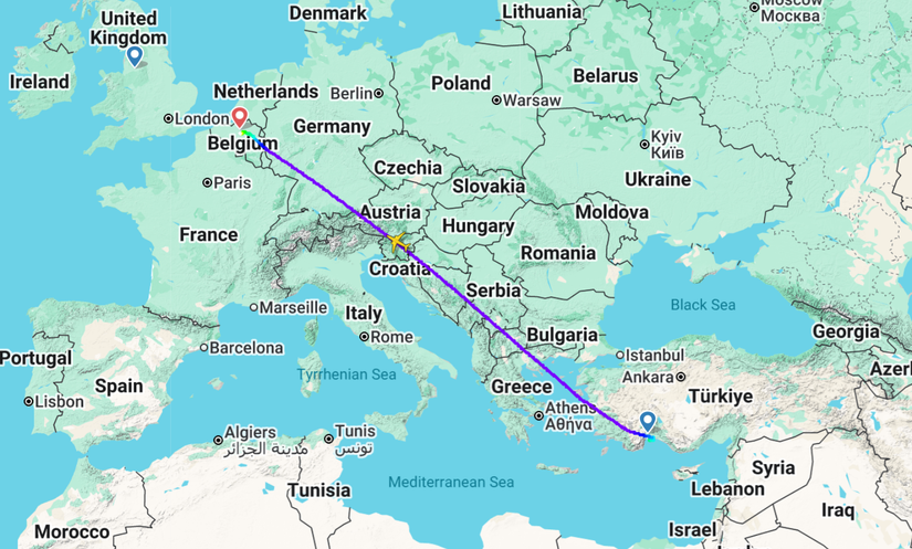 jet2 flightradar24 map