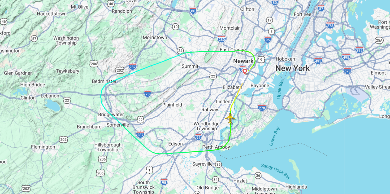 flightradar24 jetblue newark