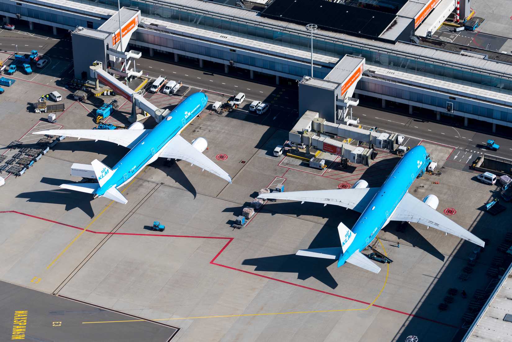Boeing 777 And Boeing 787 Parked