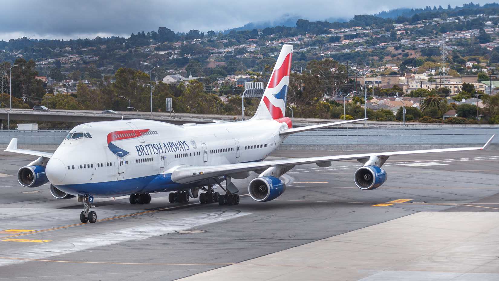 BA 747 In San Francisco
