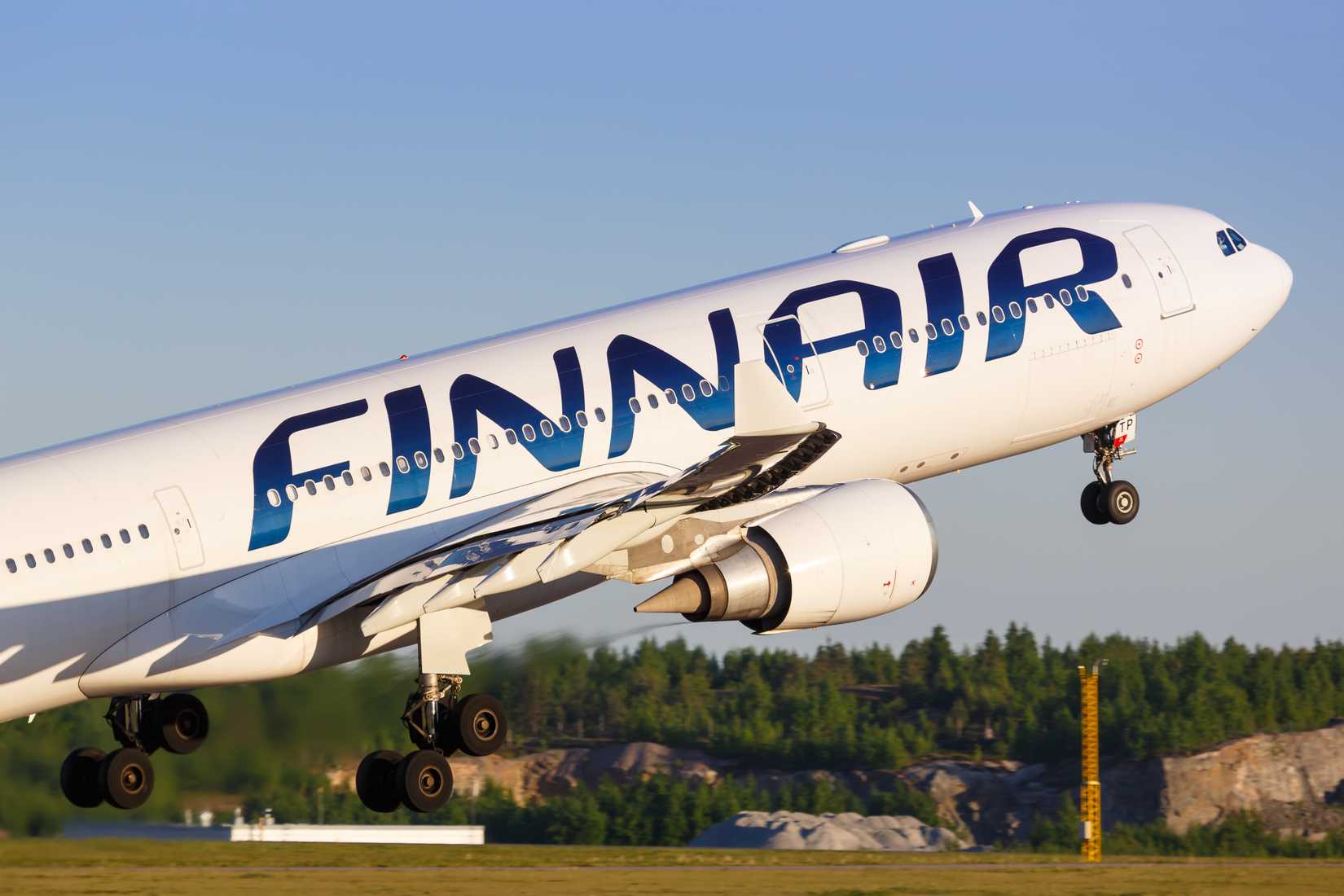 Finnair A330 Closeup Takeoff