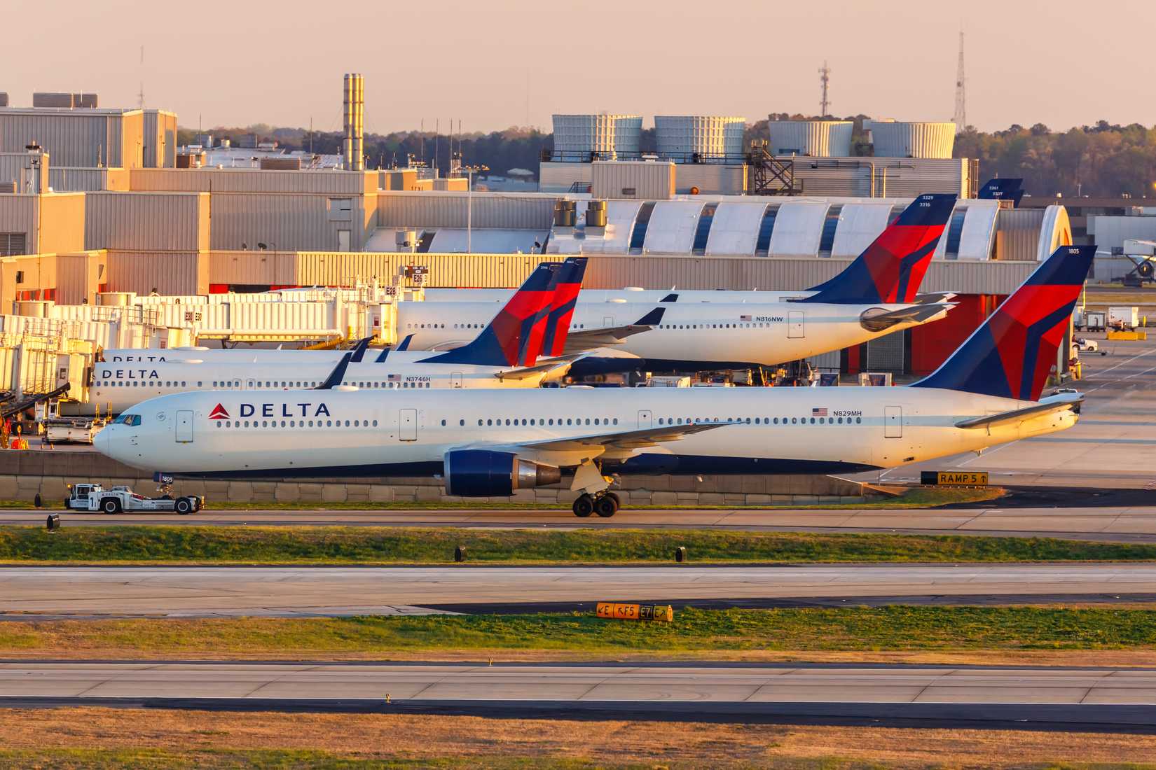 Delta Air Lines Boeing 767-400ER airplane at Atlanta airport