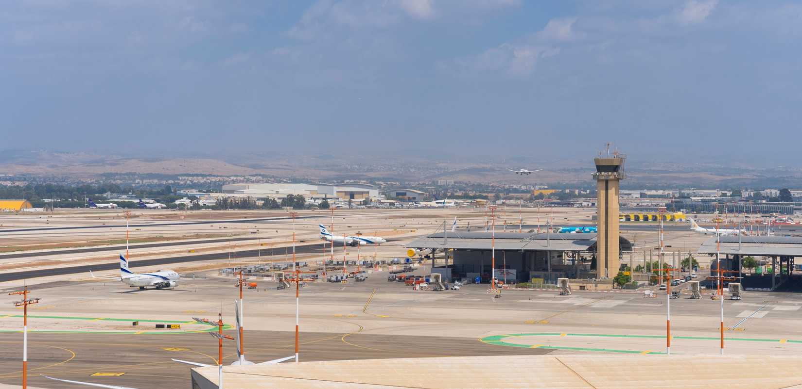 El Al Airplanes In Ben Gurion Airport, Tel Aviv, Israel