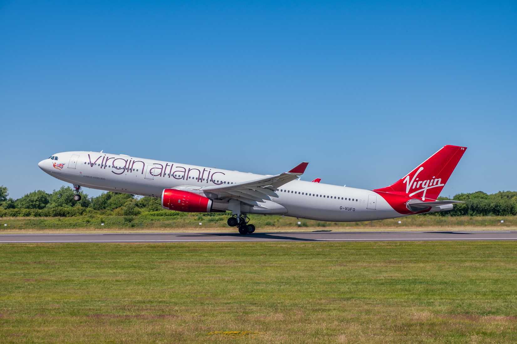 Virgin A330 Departing Manchester