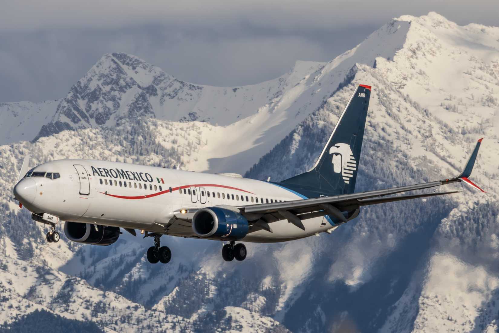 Aeromexico 737 Landing In Salt Lake City