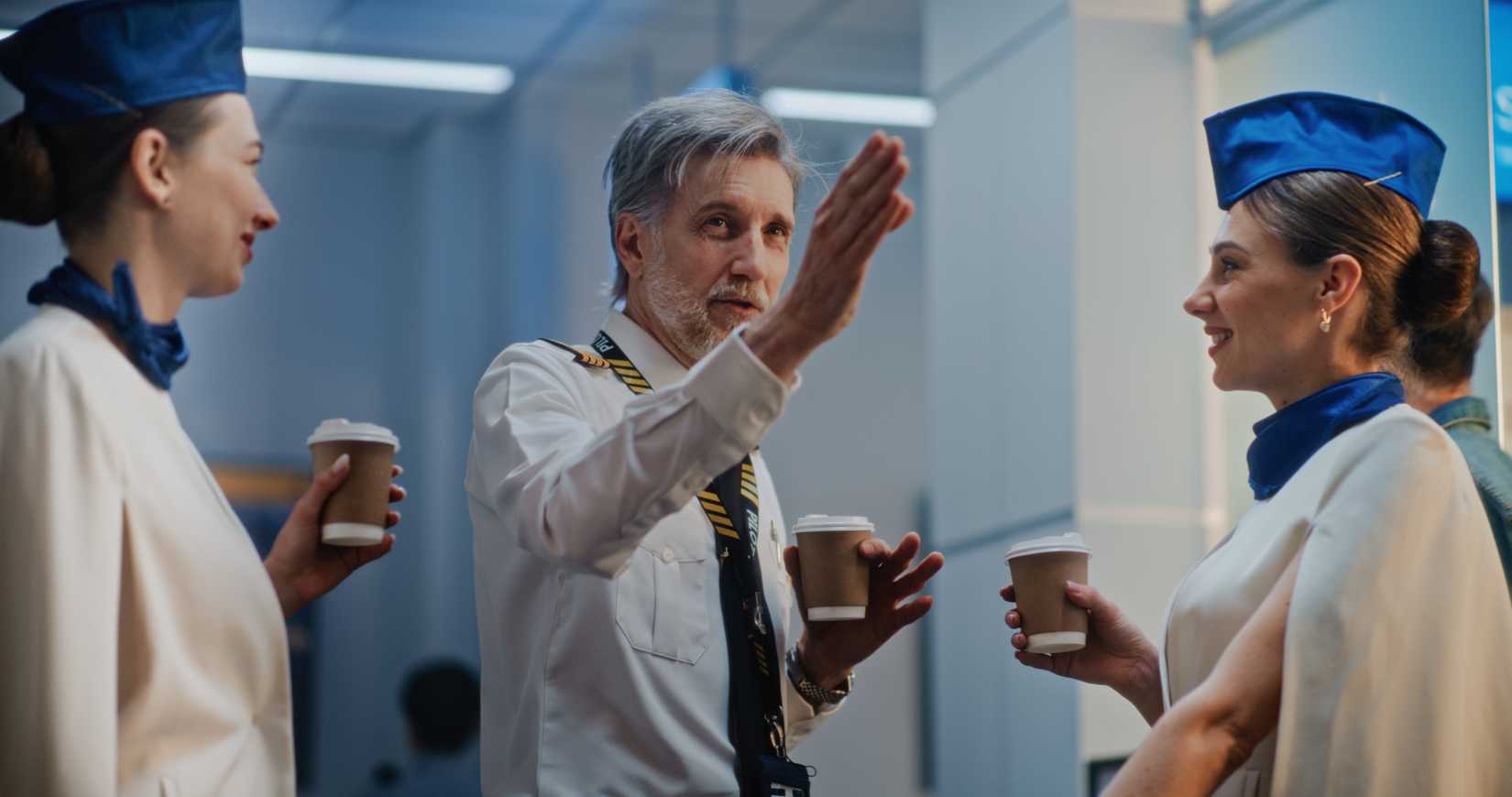 Pilot Talking To Cabin Crew