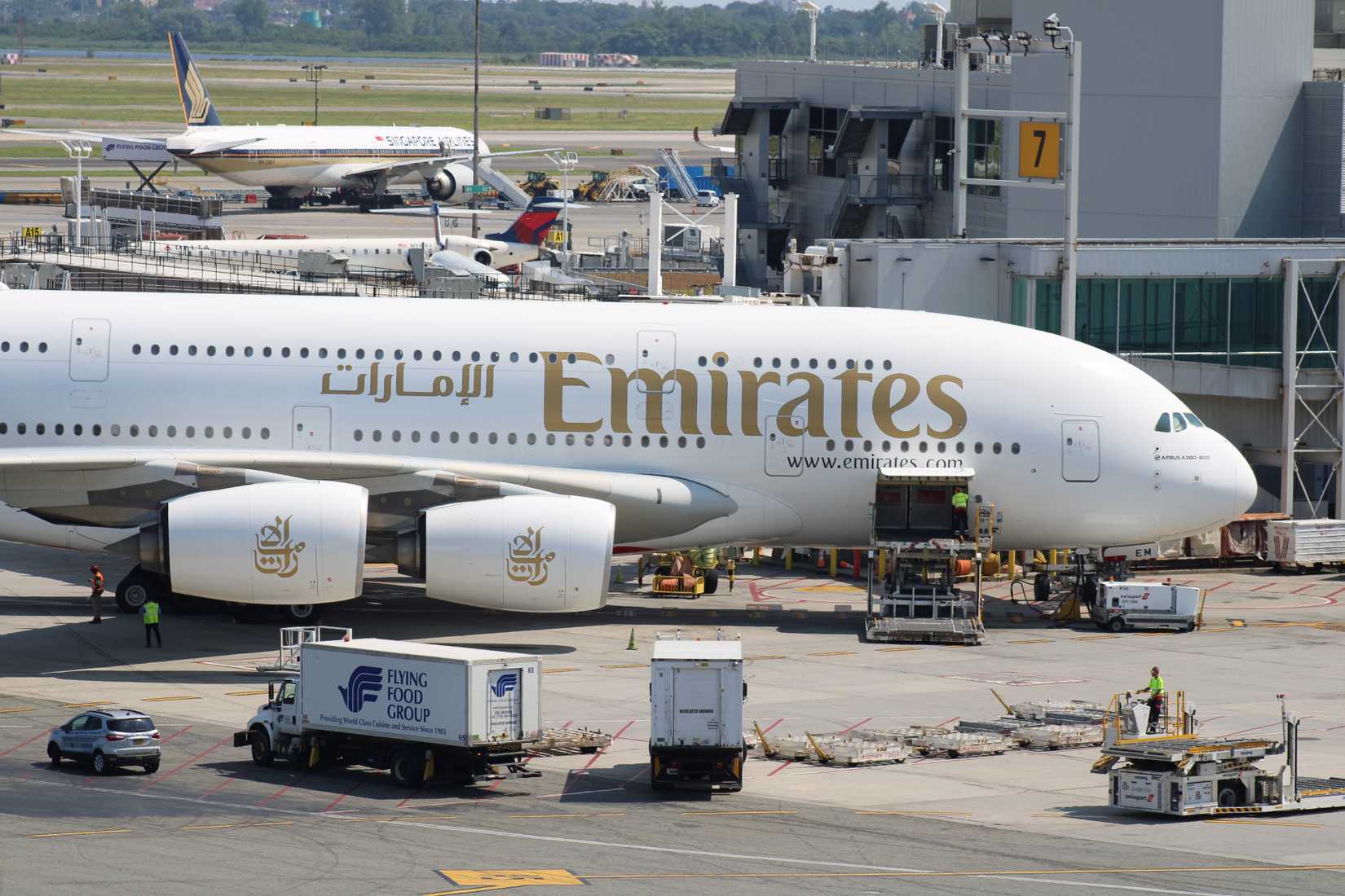 Emirates A380 Parked In New York