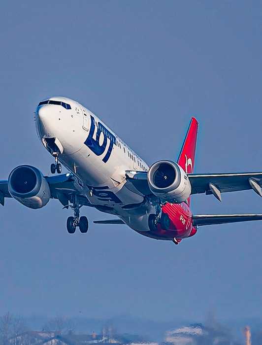 A Lot Boeing 737 MAX Taking Off