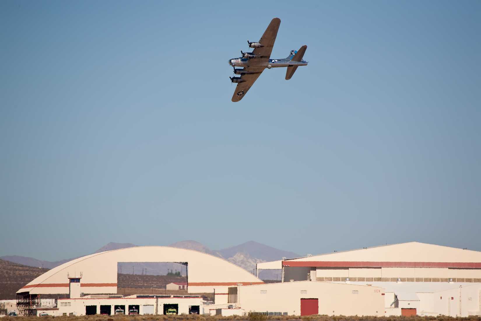 B-17 Flying Fortress performs at Flight Test Nation 2009, October 17, 2009, Edwards Air Force Base, CA