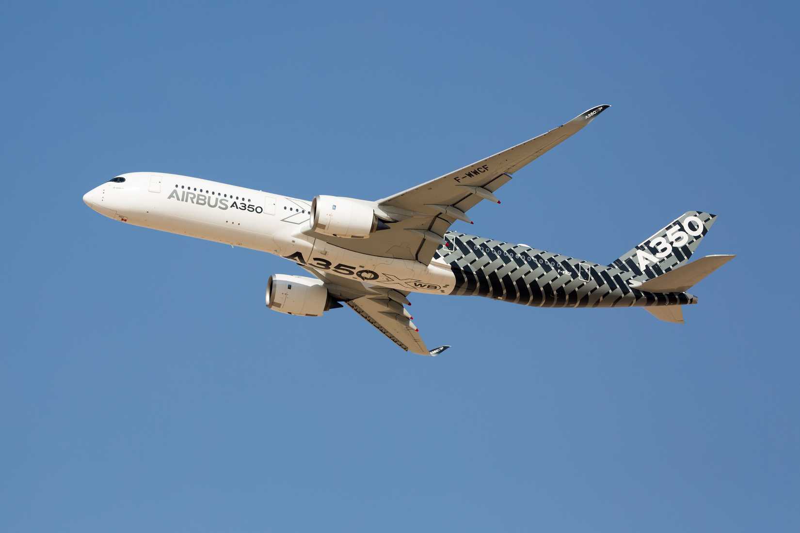 Airbus A350-900 In Airbus House Carbon Colors Climbing