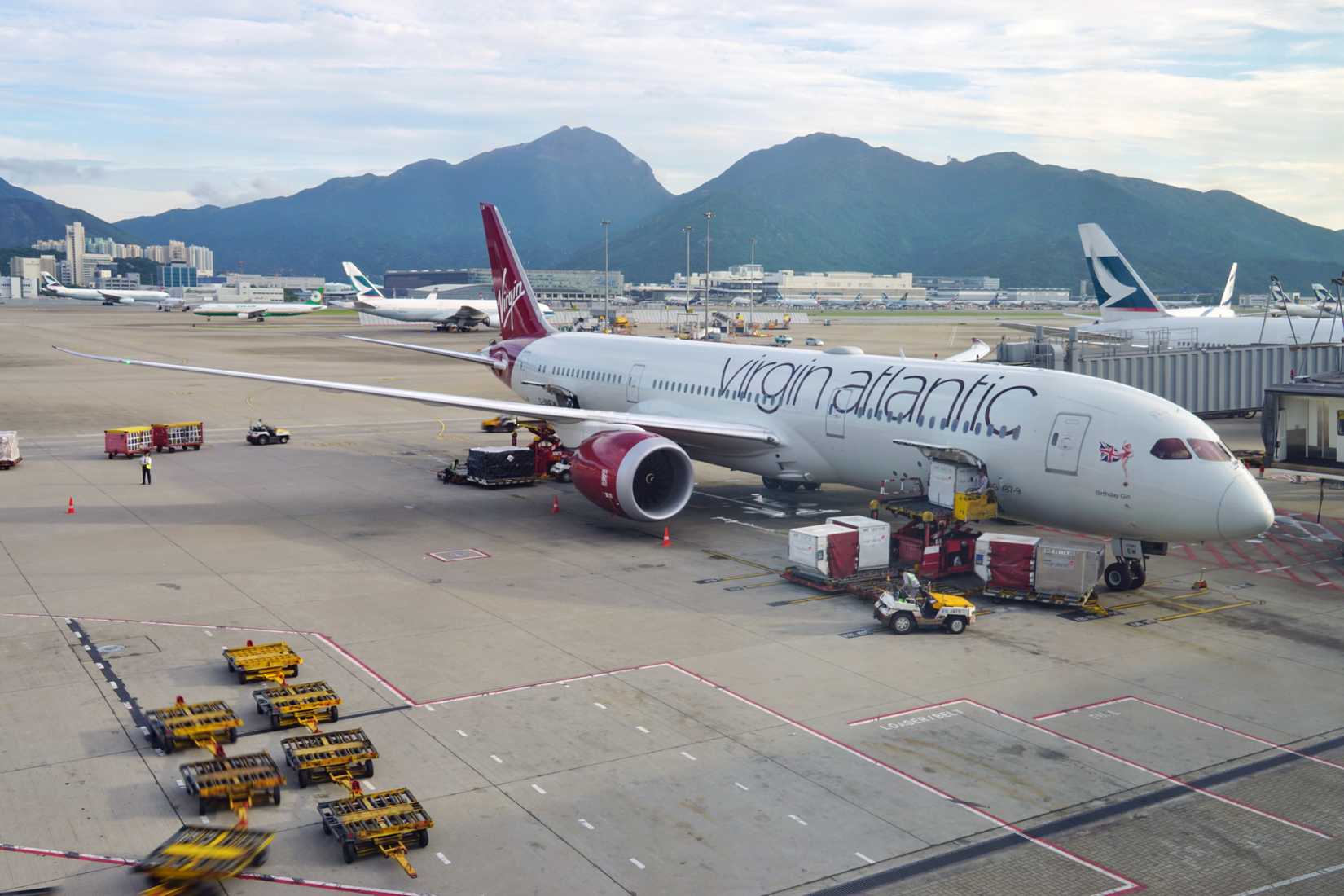 Virgin 787 In Hong Kong
