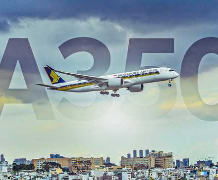 Singapore Airlines Airbus A350-900 final approach custom thumbnail