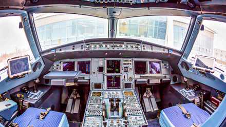 Striking-Difference Airbus Cockpit