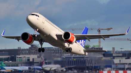 SAS A320neo SE-ROM Departure