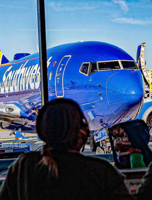 Southwest Boeing 737 at the gate