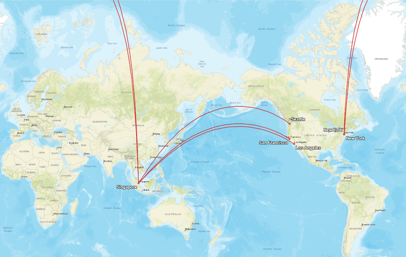 US Singapore Routes