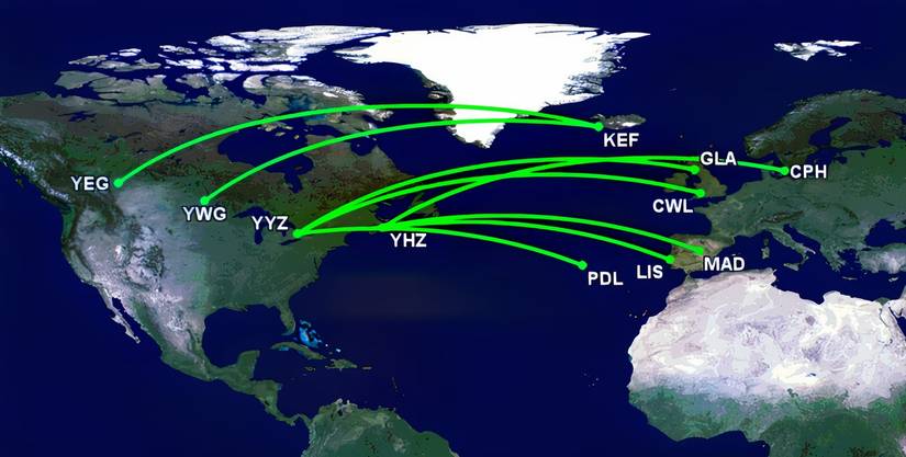 WestJet's new 737 MAX 8 routes to Europe in 2026