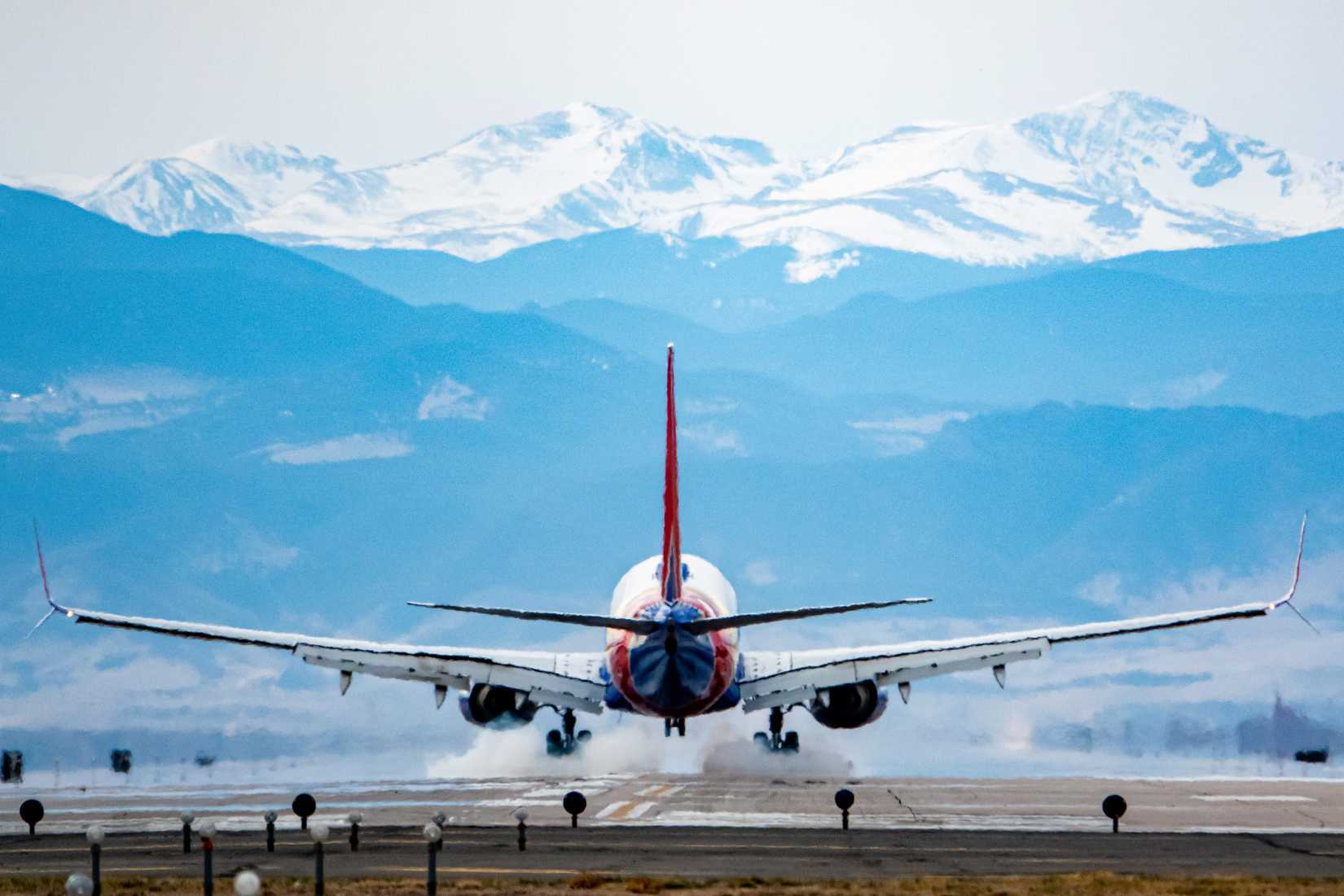 Southwest Airlines landing at Denver