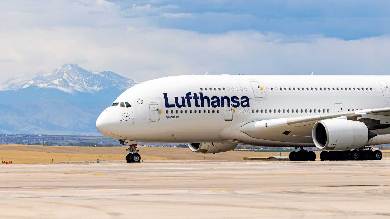 Lufthansa Airbus A380 at Denver