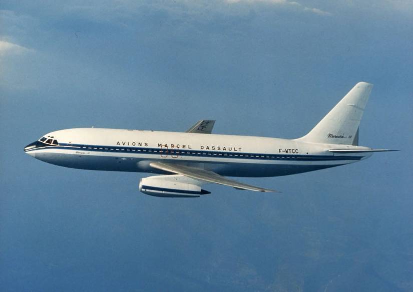 Dassault Mercure 100 In Flight