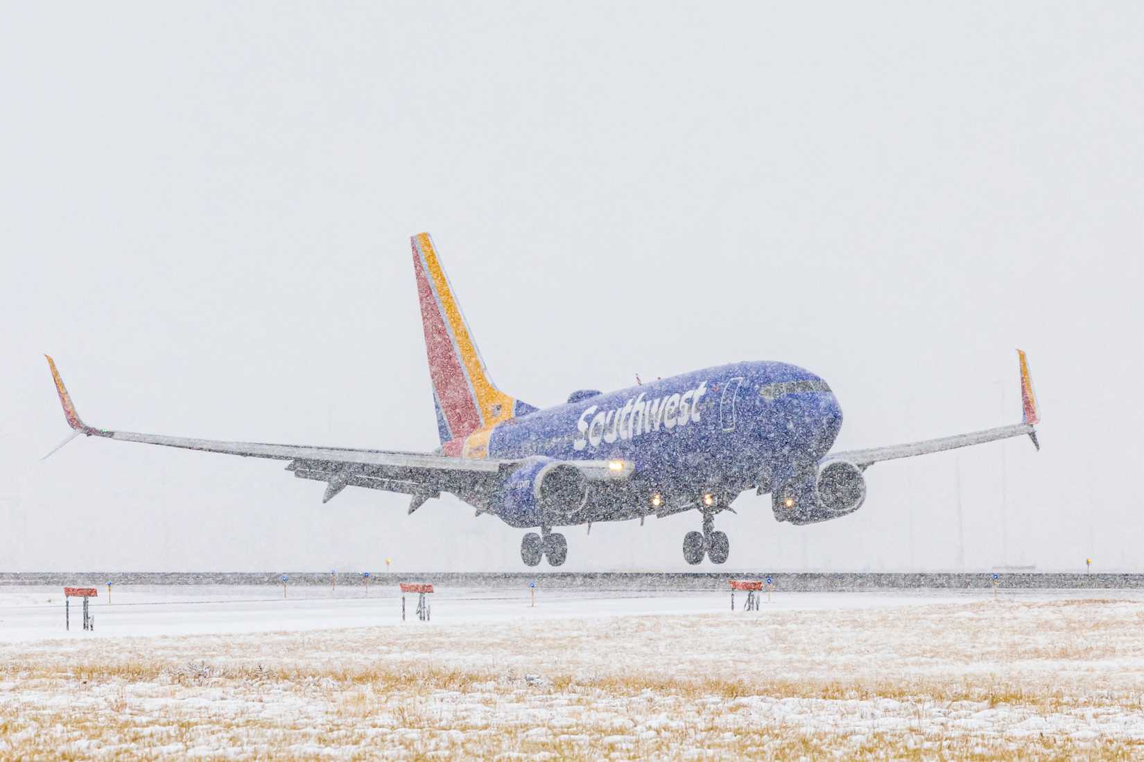 Southwest Airlines landing at Denver