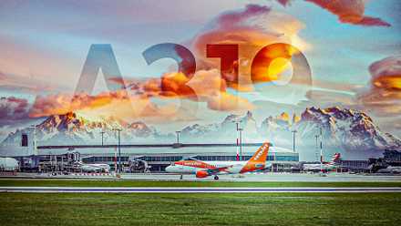 easyJet Airbus A319 at airport with mountains behind custom thumbnail