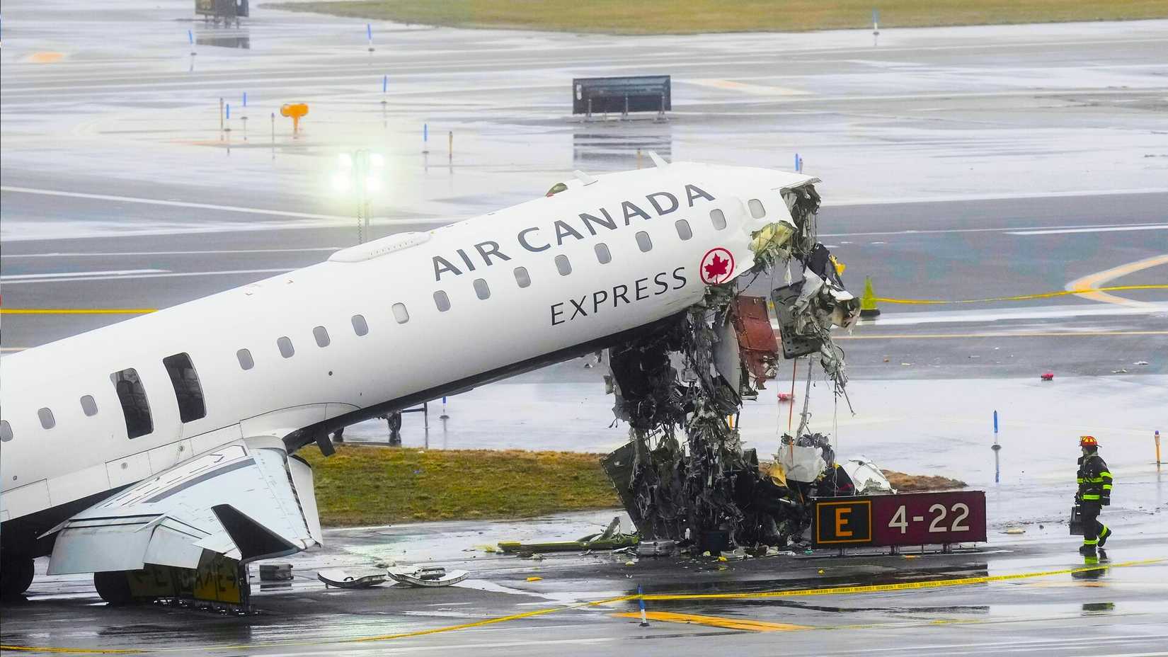 Air Canada Express Flight 8646 crash scene