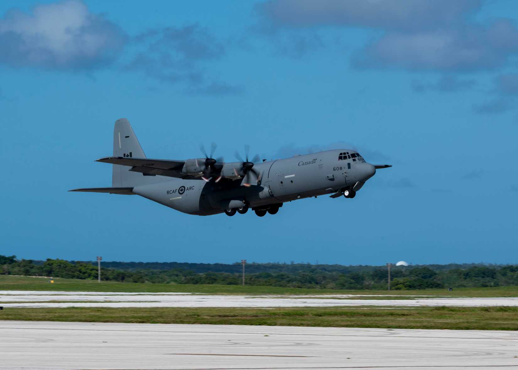 A Royal Canadian Air Force C-130J Super Hercules assigned to the 436th Transport Squadron.