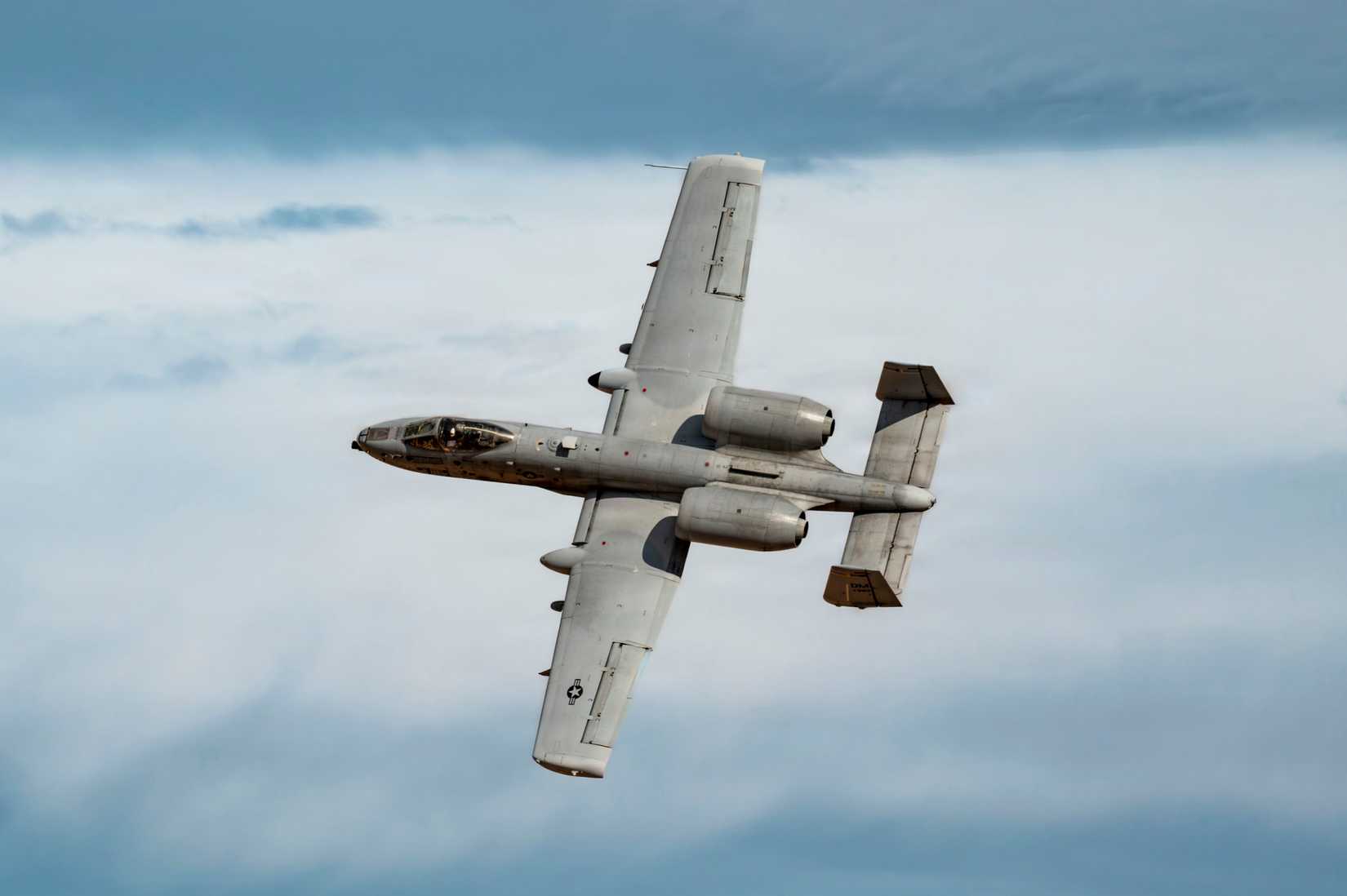 Air Force A-10C Thunderbolt II aircraft assigned to the 357th Fighter Generation, flies over a training range in Gila Bend, Arizona.