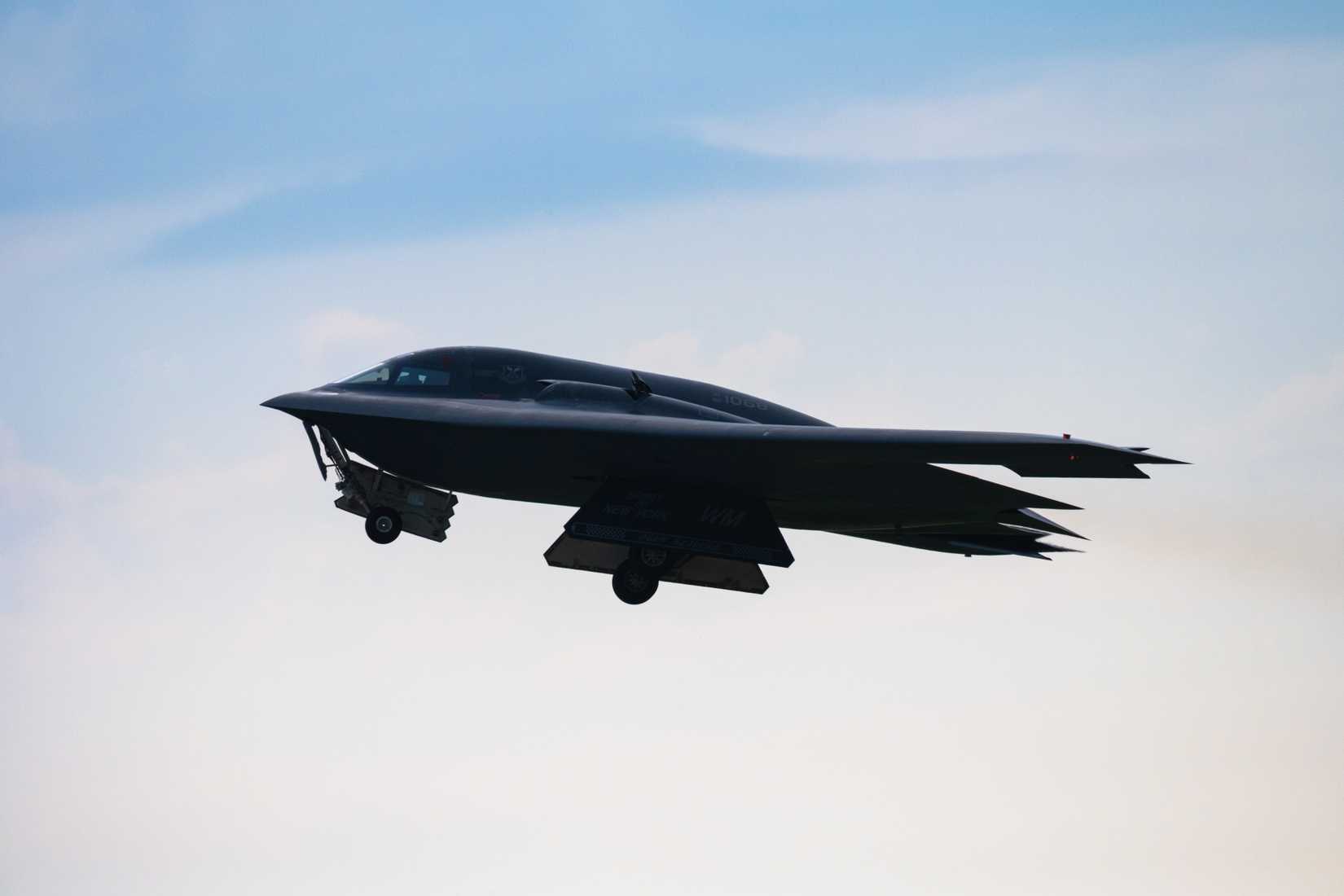 Air Force B-2 Spirit aircraft departs Whiteman Air Force Base, Missouri, Aug. 19, 2025.